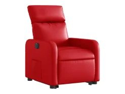 Best Poltrona reclinável elevatória elétrica couro artif. PT224542 Vermelho