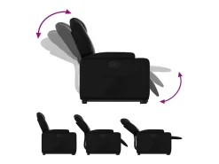 Clearance vidaxl Poltrona reclinável elevatória couro artificial Preto
