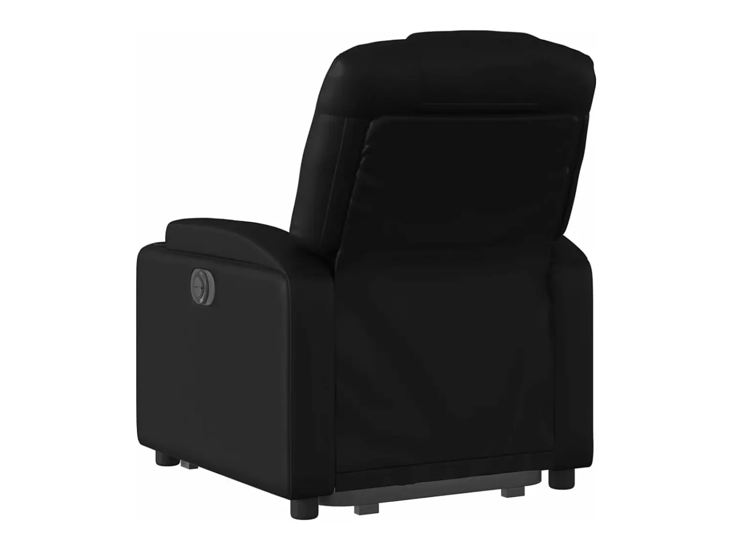 Clearance vidaxl Poltrona reclinável elevatória couro artificial Preto