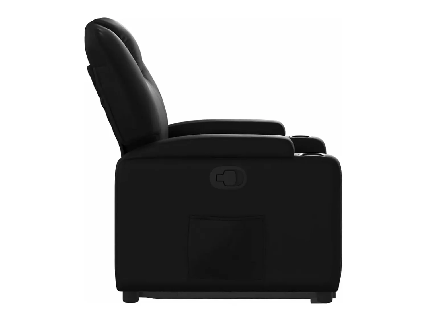 Clearance vidaxl Poltrona reclinável elevatória couro artificial Preto
