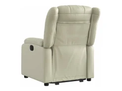 Poltrona*vidaxl Poltrona reclinável elevatória couro artificial cor Creme