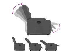 New vidaxl Poltrona reclinável elevatória tecido -escuro Cinzento
