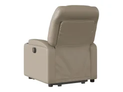 Poltrona| Poltrona reclinável elevatória couro artificial cor cappuccino PT132426 Castanho