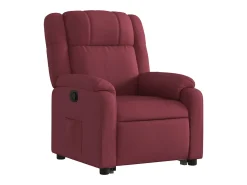 vidaxl Poltrona reclinável elevatória tecido tinto^ Poltrona