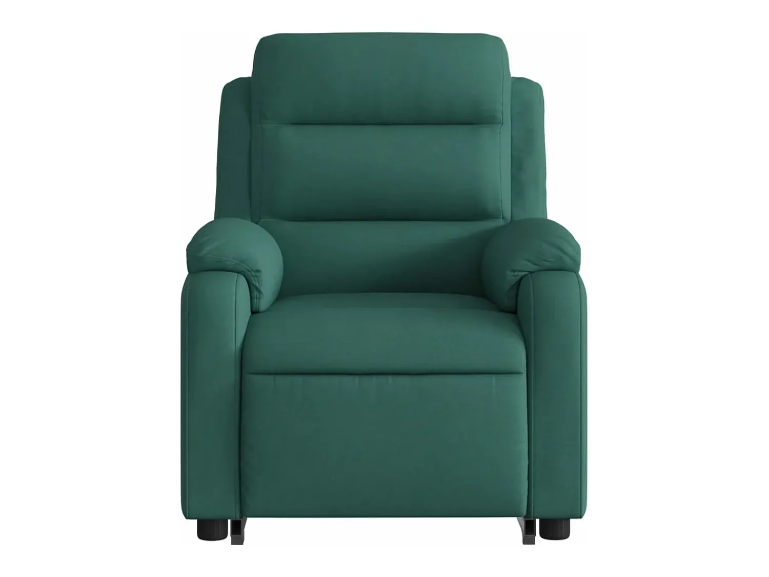 Outlet vidaxl Poltrona reclinável elevatória de massagens tecido -escuro Verde