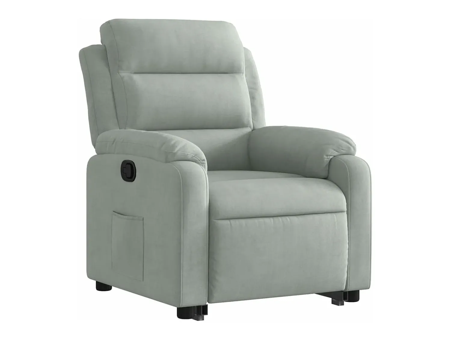 Poltrona| Poltrona reclinável elevatória veludo cinza-claro PT550959 Cinzento claro