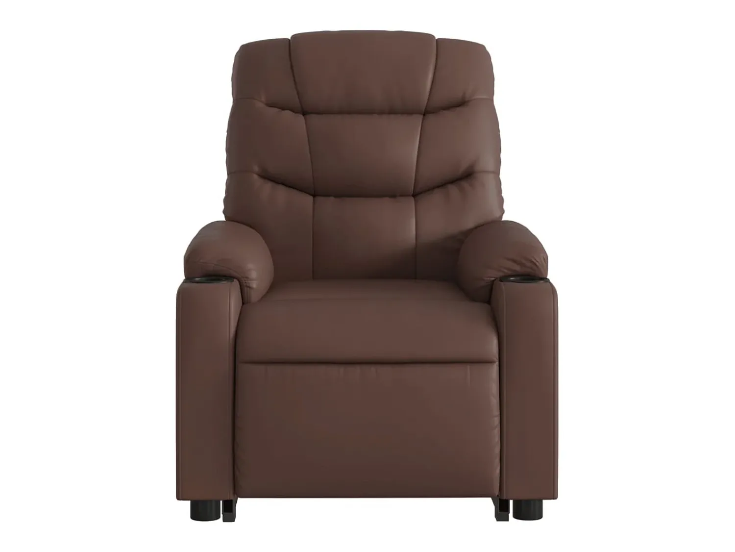 Outlet vidaxl Poltrona reclinável elevatória couro artificial Castanho