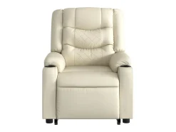 Poltrona*vidaxl Poltrona reclinável elevatória elétrica couro artificial Creme