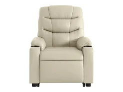 Poltrona|vidaxl Poltrona reclinável elevatória elétrica couro artificial Creme