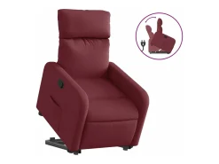 Poltrona| Poltrona reclinável elevatória tecido tinto PT703925 Vermelho