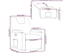 Poltrona*vidaxl Poltrona reclinável elevatória tecido cor Creme