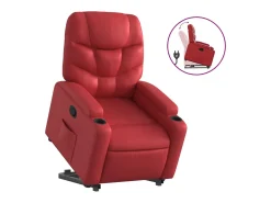 Poltrona reclinável elevatória couro artificial PT962333^ Poltrona