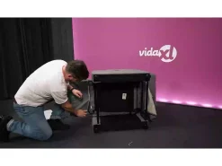 vidaxl Poltrona reclinável elevatória elétrica tecido cor^ Poltrona