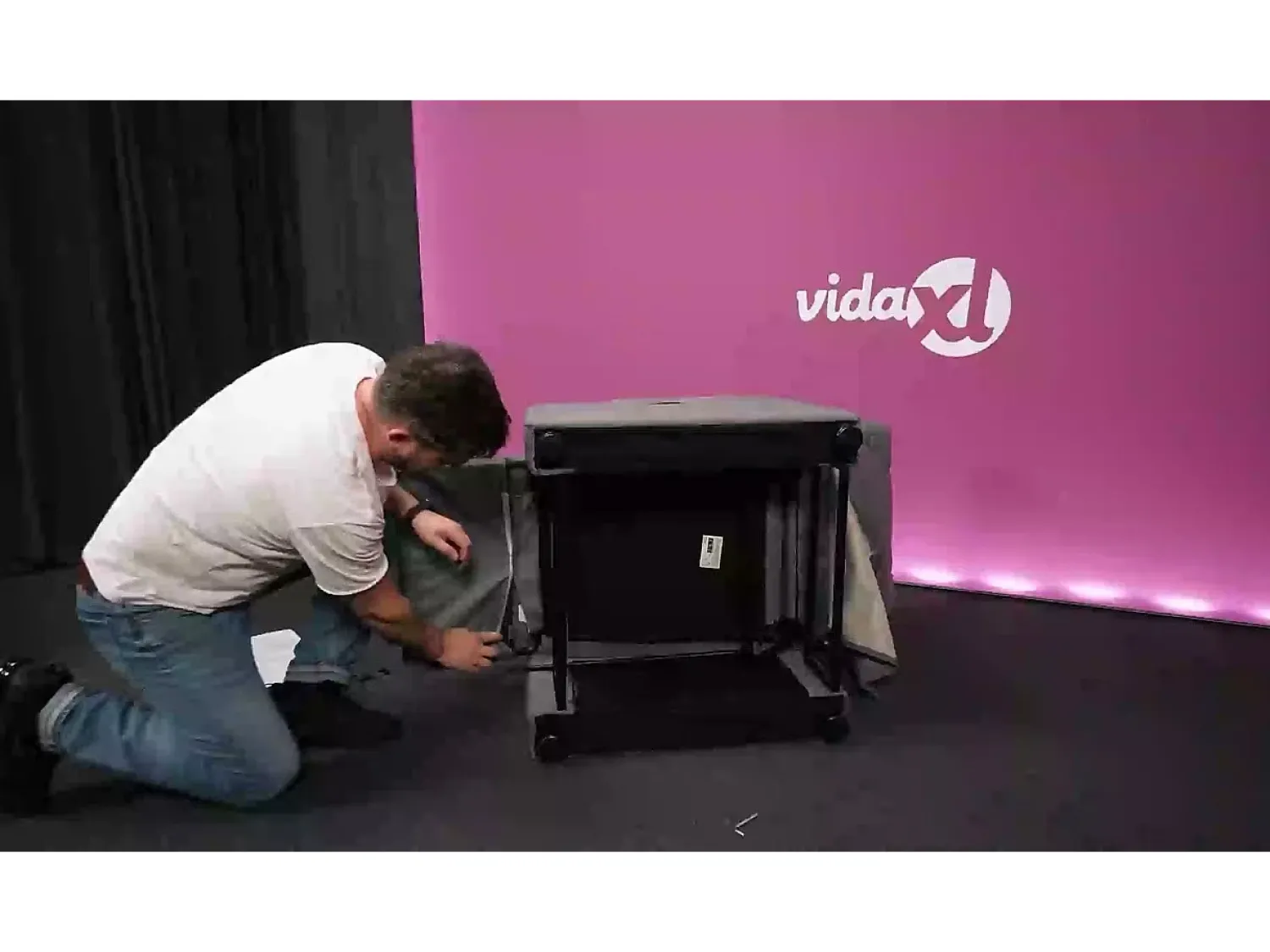 vidaxl Poltrona reclinável elevatória elétrica tecido cor^ Poltrona