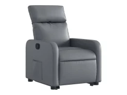 Poltrona| Poltrona reclinável elevatória couro artificial PT265222 Cinzento