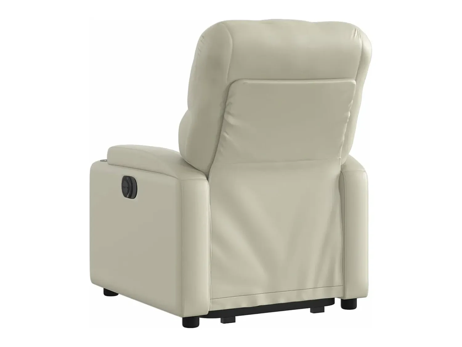 New Poltrona reclinável elevatória elétrica couro artificial PT724200 Creme