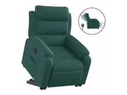 Discount Poltrona reclinável elevatória elétrica tecido -escuro PT254211 Verde