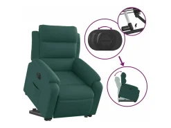 Discount Poltrona reclinável elevatória elétrica tecido -escuro PT254211 Verde