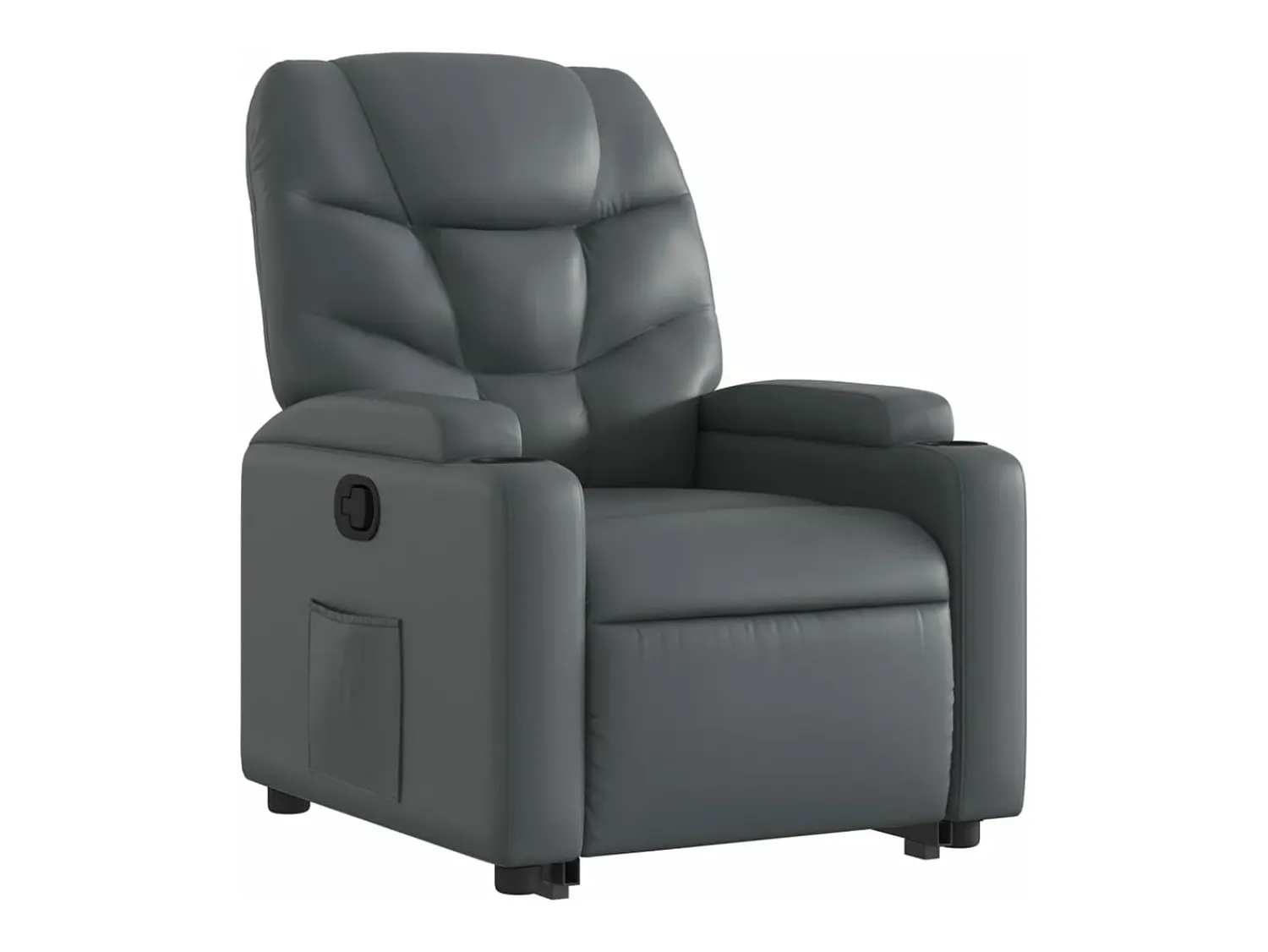 Poltrona* Poltrona reclinável elevatória couro artificial PT988303 Cinzento