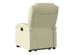 Poltrona*vidaxl Poltrona reclinável elevatória couro genuíno cor Creme
