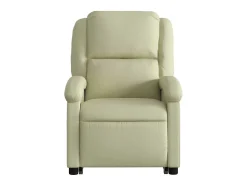 Poltrona*vidaxl Poltrona reclinável elevatória couro genuíno cor Creme