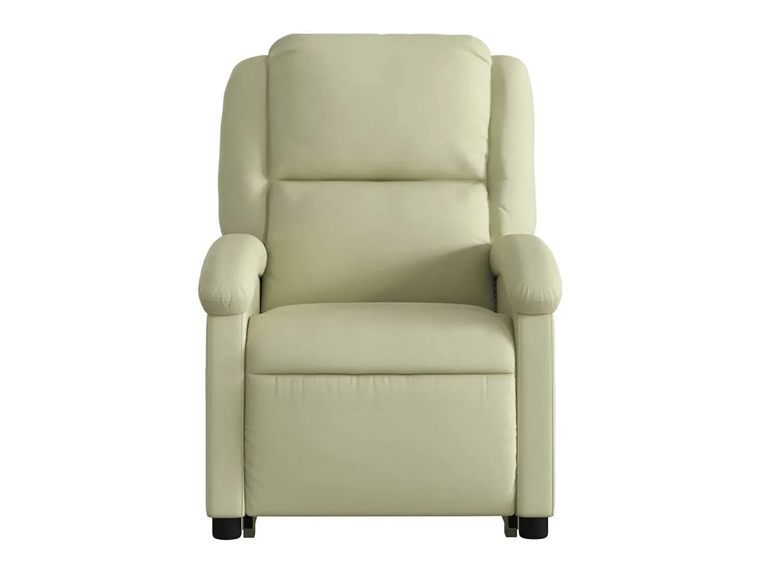 Poltrona*vidaxl Poltrona reclinável elevatória couro genuíno cor Creme
