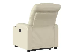 Sale Poltrona reclinável elevatória couro artificial cor PT693649 Creme