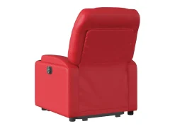 Best Poltrona reclinável elevatória elétrica couro artif. PT718797 Vermelho