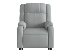 Poltrona*vidaxl Poltrona reclinável elevatória elétrica tecido cinzento-claro Cinzento claro