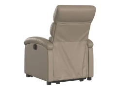 Online Poltrona reclinável elevatória couro artificial cor cappuccino PT718754 Castanho