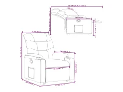 Poltrona*vidaxl Poltrona reclinável elevatória tecido cinzento-acastanhado Taupe