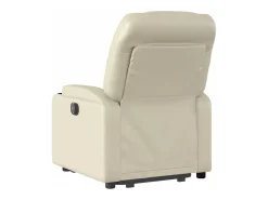 Sale vidaxl Poltrona reclinável elevatória couro artificial cor Creme