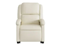 Online vidaxl Poltrona reclinável elevatória elétrica couro artificial Creme