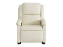 Online vidaxl Poltrona reclinável elevatória elétrica couro artificial Creme