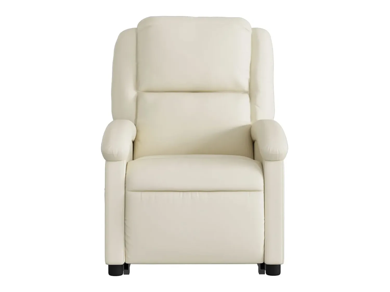 Online vidaxl Poltrona reclinável elevatória elétrica couro artificial Creme