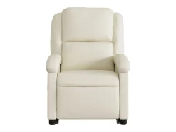 Poltrona*vidaxl Poltrona reclinável elevatória couro artificial cor Creme
