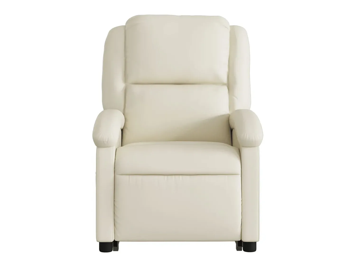 Poltrona*vidaxl Poltrona reclinável elevatória couro artificial cor Creme