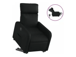 Discount Poltrona reclinável elevatória elétrica couro artificial PT860478 Preto