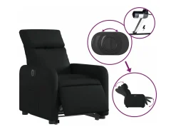 Discount Poltrona reclinável elevatória elétrica couro artificial PT860478 Preto