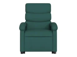 Poltrona|vidaxl Poltrona reclinável elevatória tecido -escuro Verde