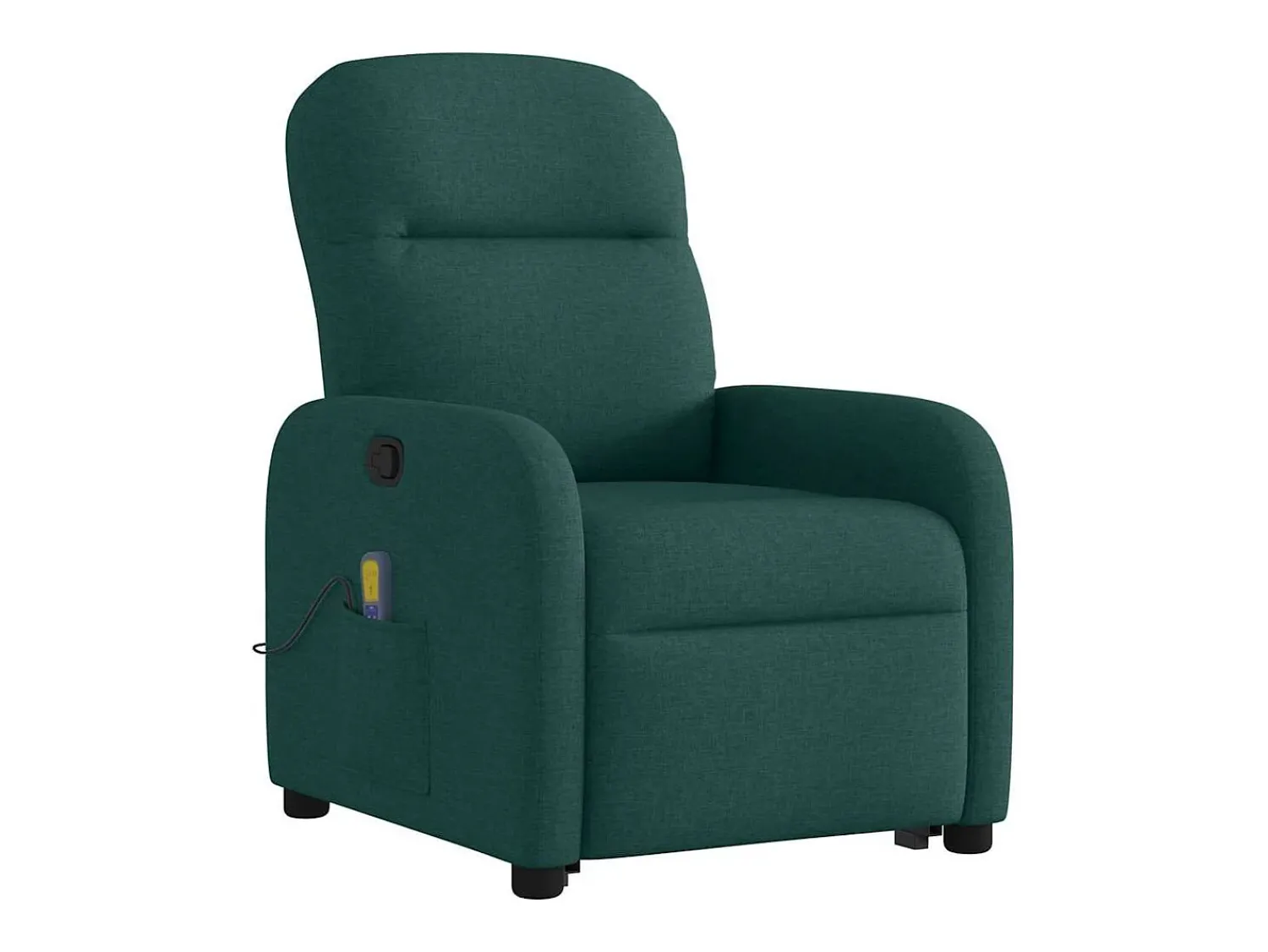 vidaxl Poltrona reclinável elevatória de massagens tecido -escuro^ Poltrona