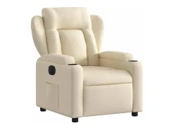 Poltrona|vidaxl Poltrona reclinável elétrica tecido cor Creme