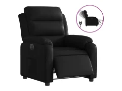 Best Poltrona reclinável elétrica couro artificial PT173651 Preto