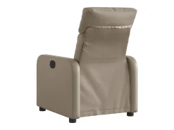 vidaxl Poltrona reclinável elétrica couro artificial cor cappuccino^ Poltrona