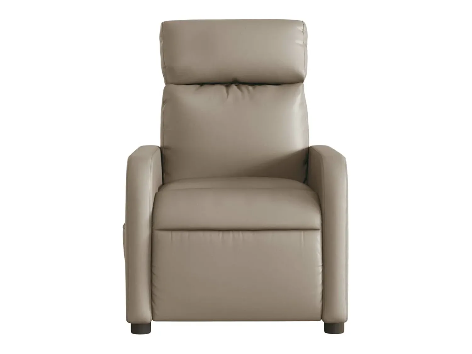 vidaxl Poltrona reclinável elétrica couro artificial cor cappuccino^ Poltrona