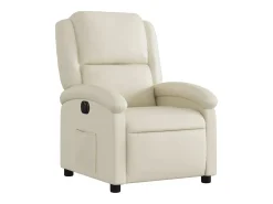 Sale vidaxl Poltrona reclinável elétrica couro artificial cor Creme