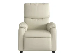 Best vidaxl Poltrona reclinável elétrica couro artificial cor Creme