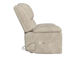 Poltrona| Poltrona reclinável elétrica reclinável em tecido - Cinza - C93 x L102 x A106 cm - Cinza 1 Cinzento claro