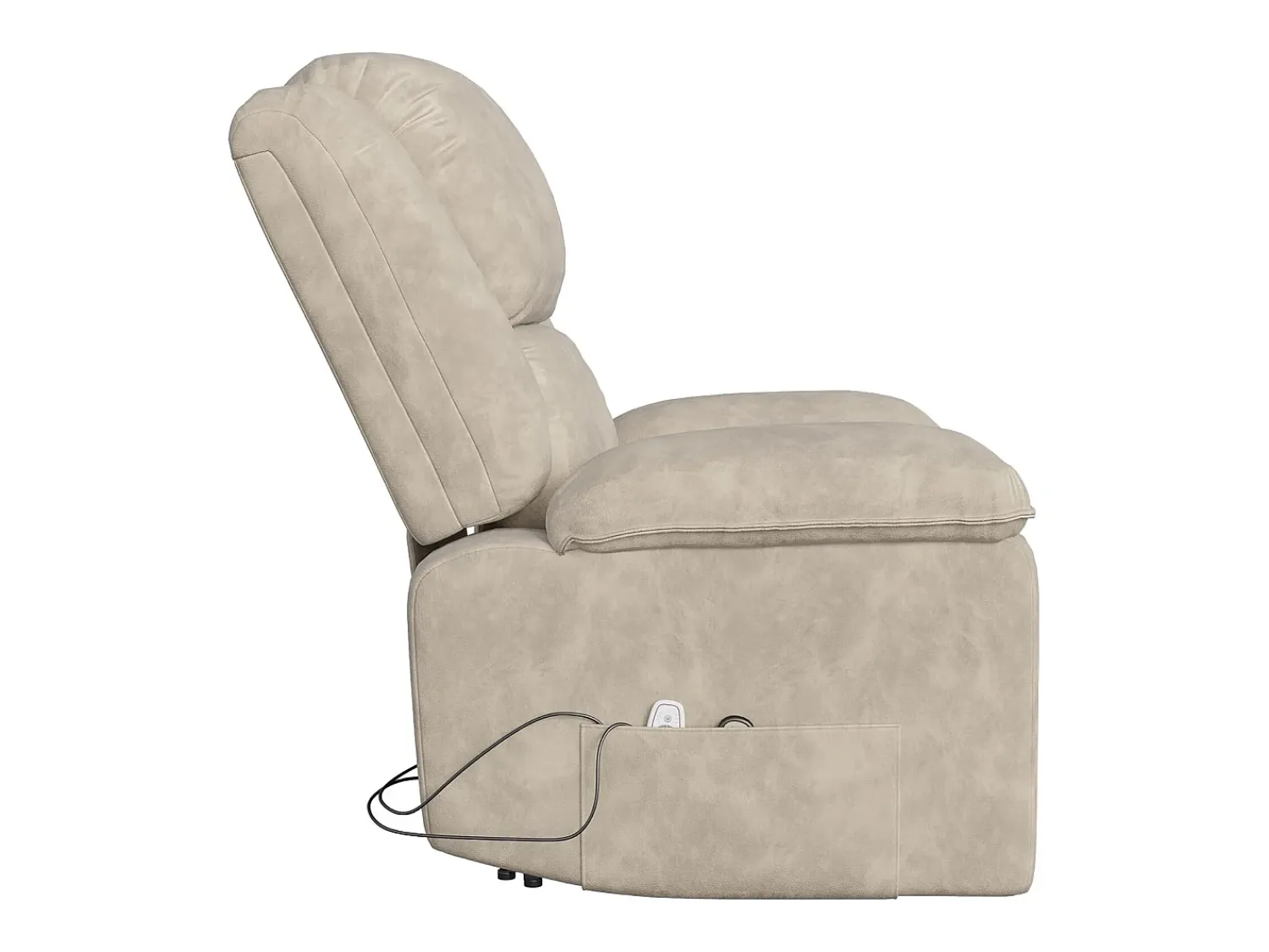 Poltrona| Poltrona reclinável elétrica reclinável em tecido - Cinza - C93 x L102 x A106 cm - Cinza 1 Cinzento claro