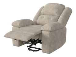 Poltrona| Poltrona reclinável elétrica reclinável em tecido - Cinza - C93 x L102 x A106 cm - Cinza 1 Cinzento claro